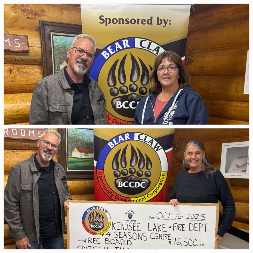 A collage of Bear Claw CDC community funding presentations.